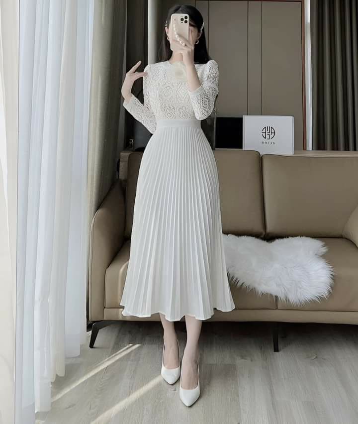 Chọn Đầm Len Dáng Dài Cho Người Thấp