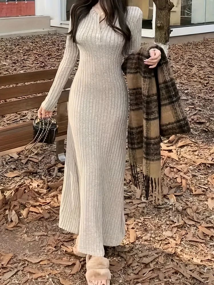 Đầm Len Suông Dáng Dài - Thoải Mái Nhưng Vẫn Xinh
