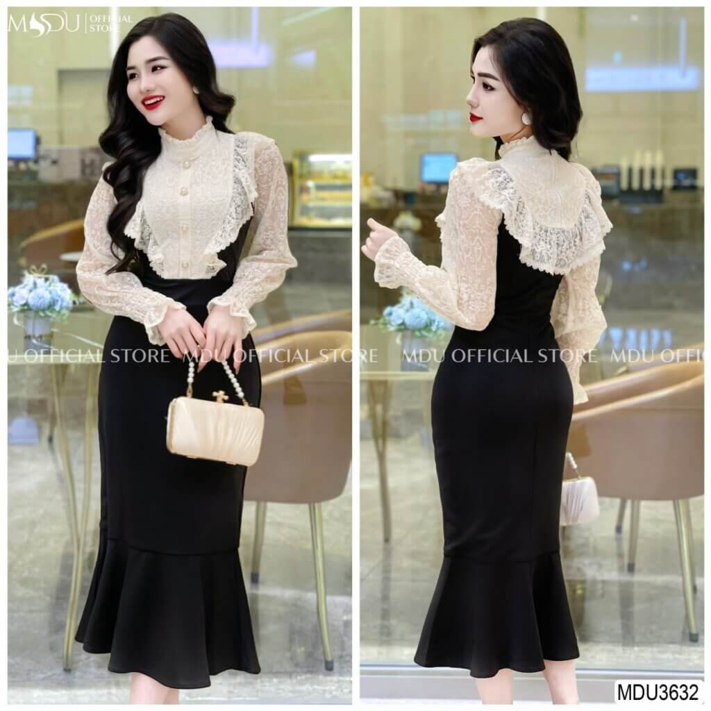 Váy Ống Body Cổ Cao