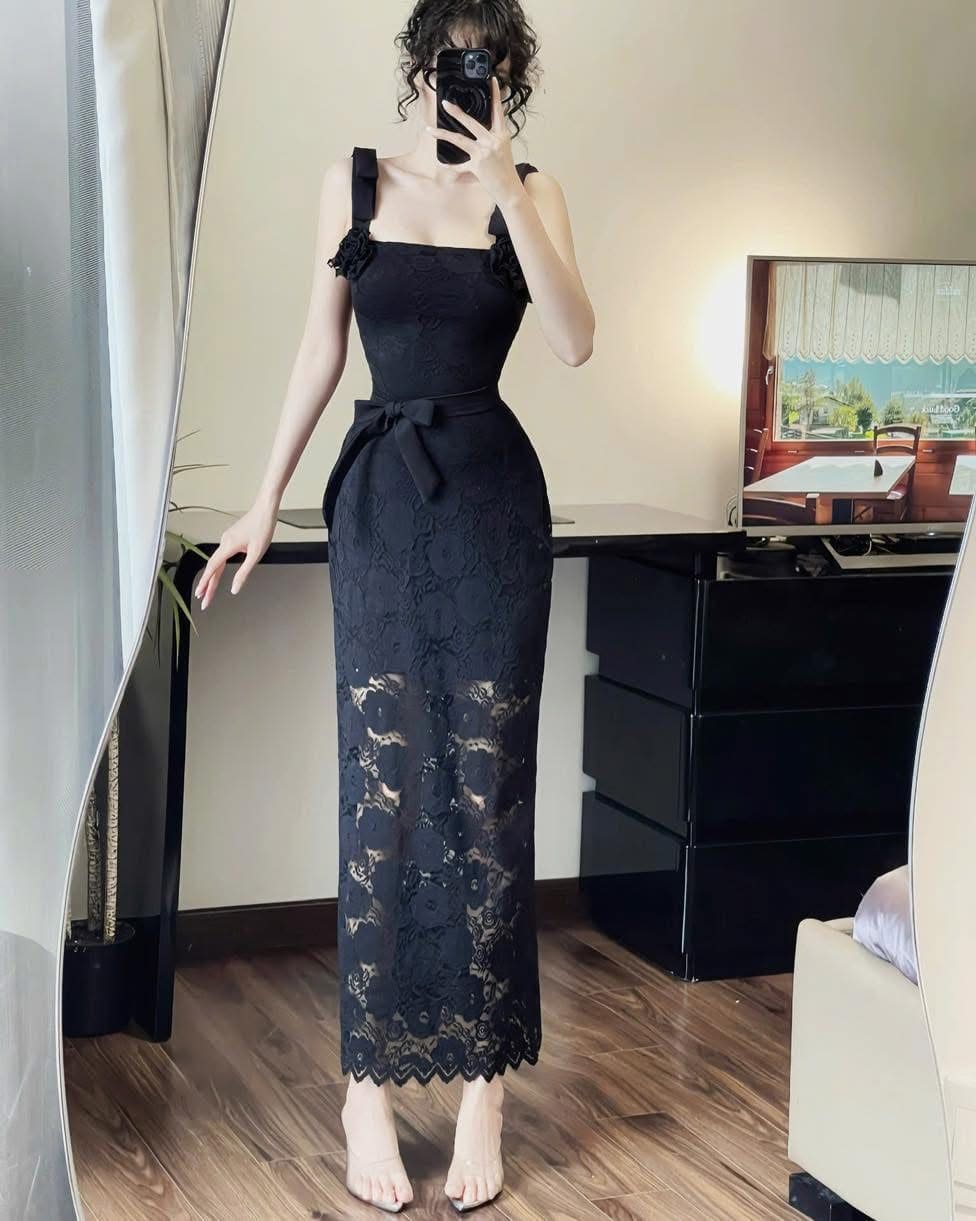 Váy Body Dây Bún Cho Người Có Dáng Hình Quả Lê