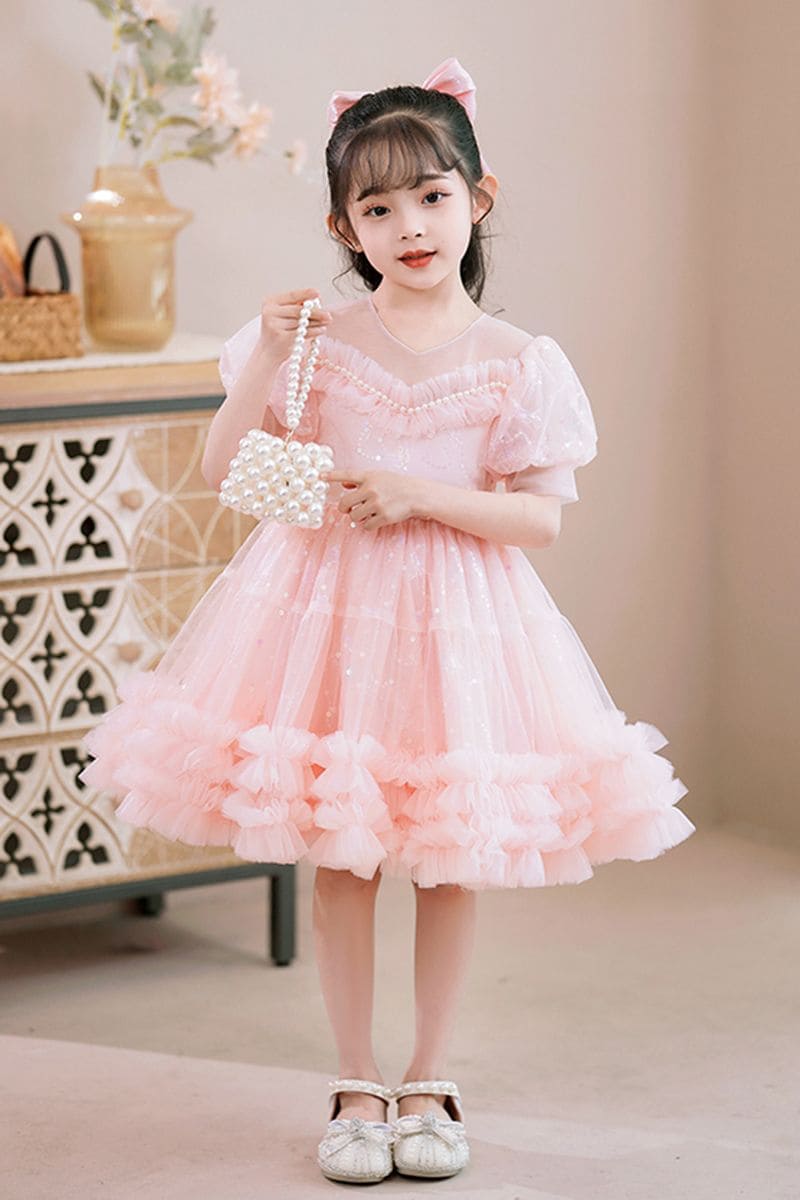 Váy Công Chúa Màu Hồng Cho Bé Gái – Giấc Mơ Thần Tiên