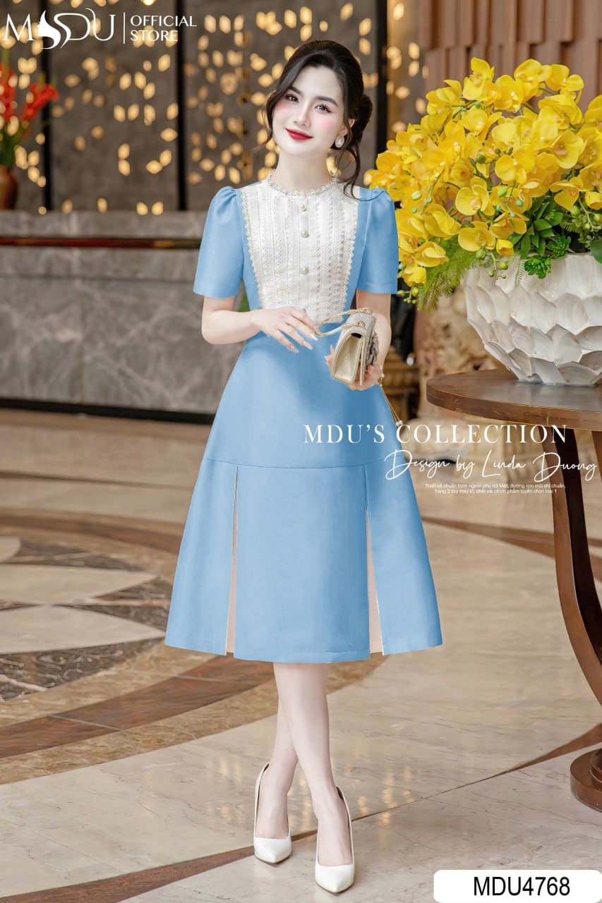 Các Loại Váy Công Chúa Màu Xanh Dành Cho Phụ Nữ Yêu Thời Trang - Váy Công Chúa Màu Xanh Tay Bồng