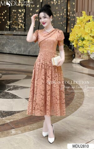Váy Thiết Kế MDU2810 – Chất Ren Cao Cấp Chiết Eo Tinh Tế