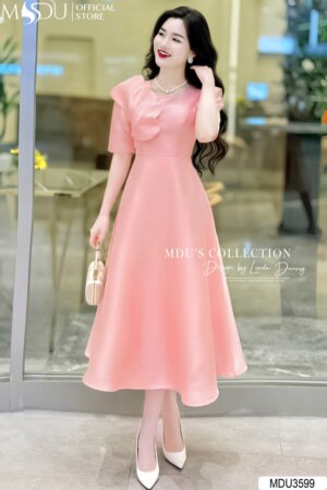 Váy Thiết Kế MDU3599 – Dáng Dài Tay Bồng Cách Điệu Phối Chi Tiết Tinh Tế Độc Đáo