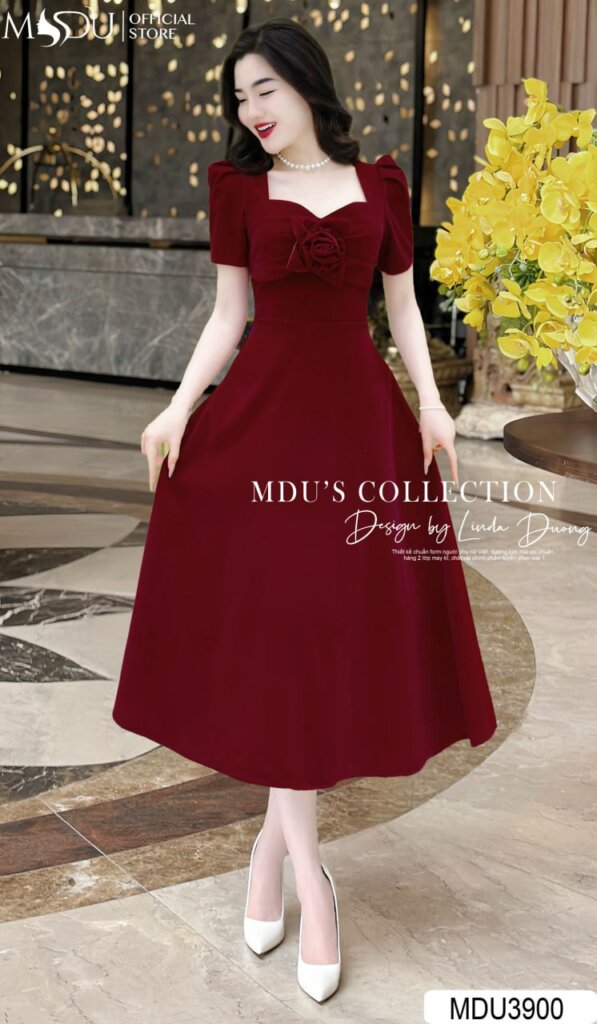 Đầm Nhưng Dáng Dài Tay Phồng