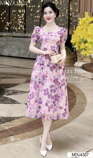 Váy Thiết Kế MDU4307 – Chất Tơ Hàn Cao Cấp , Thu Hút Mọi Ánh Nhìn