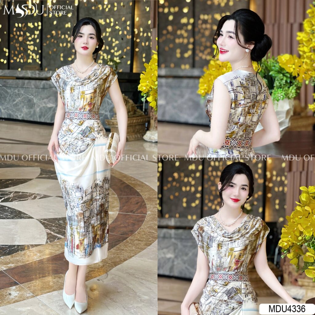 Áo Đầm Dự Tiệc Cổ Chữ V