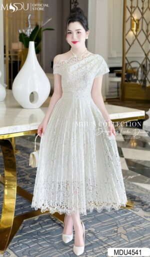 Váy Dự Tiệc MDU4541 Trễ Vai Đính Ngọc Sang Chảnh