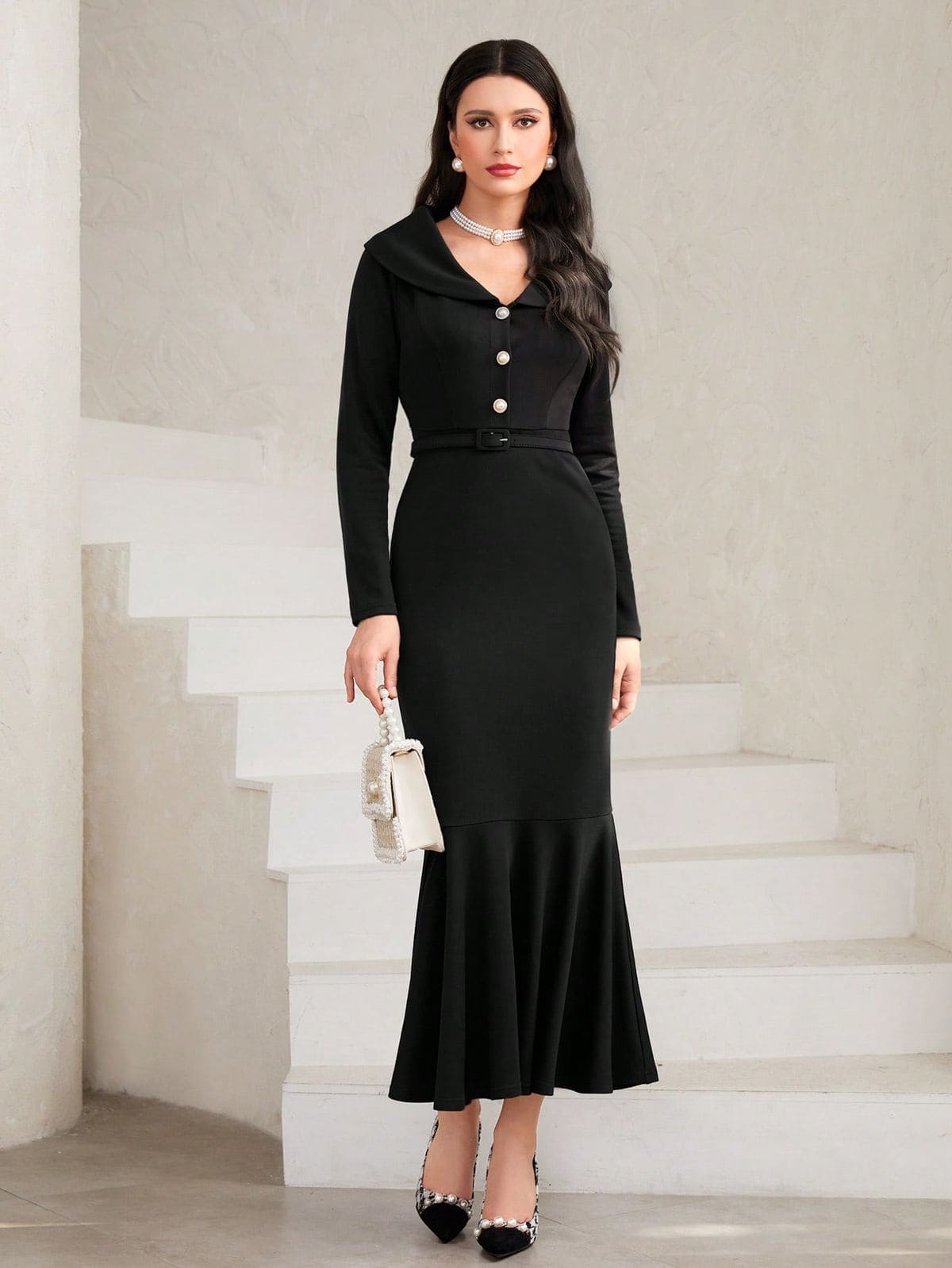 Các Kiểu Đầm Đen Dự Tiệc Cưới Phù Hợp Với Mọi Vóc Dáng - Đầm Đuôi Cá