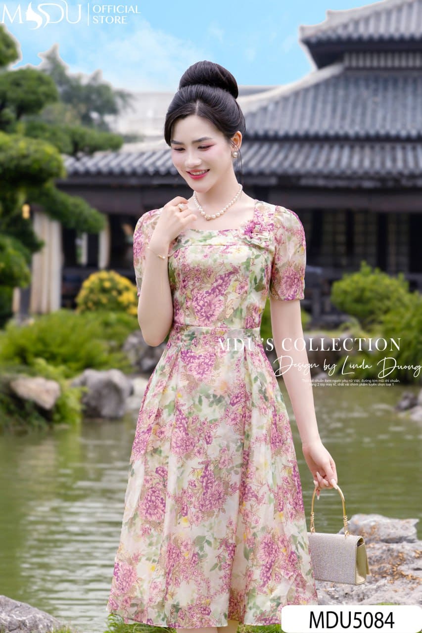 Đầm dự tiệc giấu bụng - Maxi bay bổng 