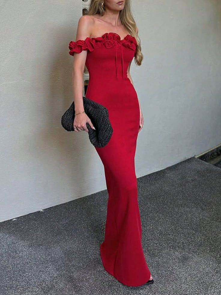 Các Kiểu Dáng Đầm Dự Tiệc Màu Đỏ Phù Hợp Mọi Vóc Dáng - Đầm Đuôi Cá