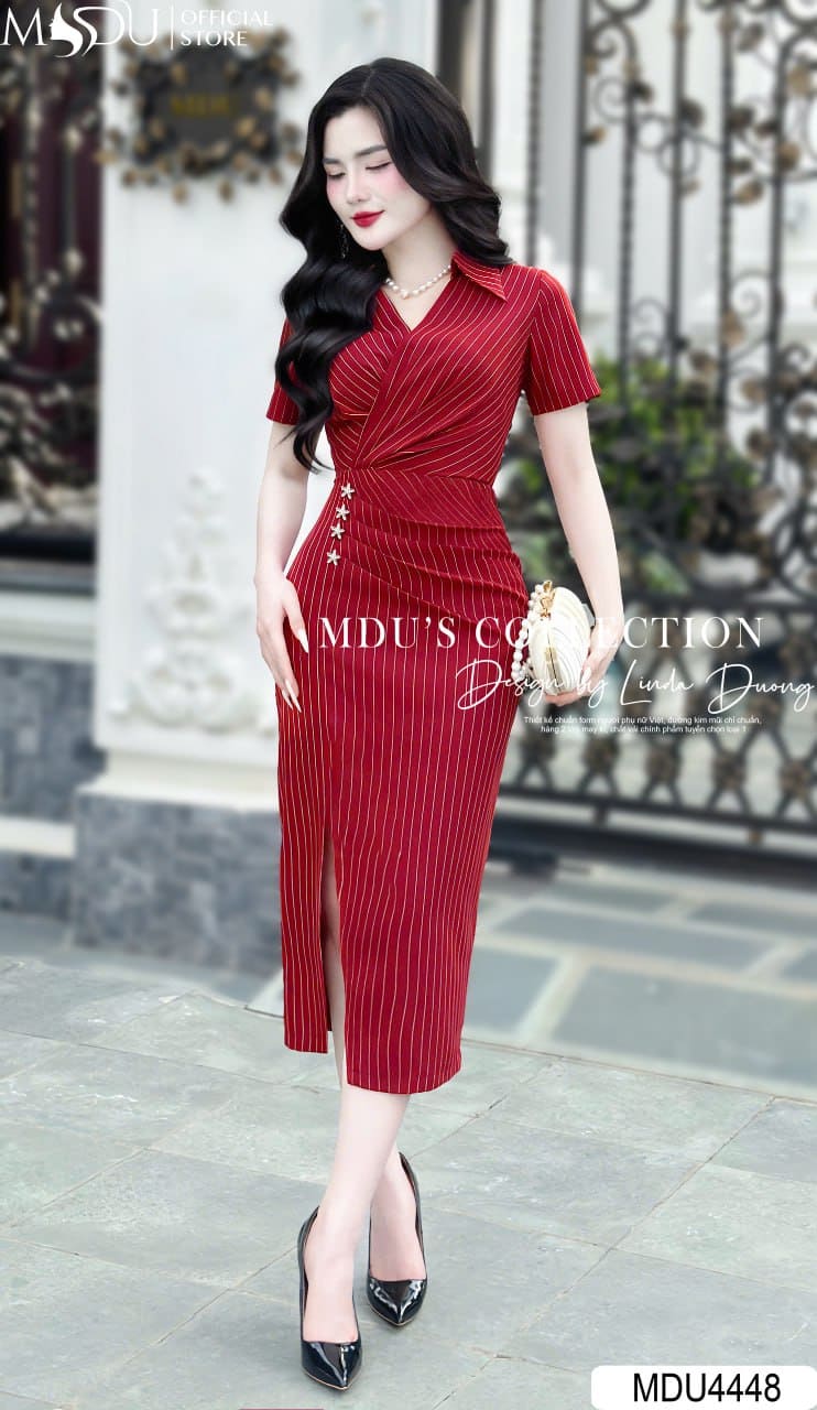 Các Kiểu Dáng Đầm Dự Tiệc Màu Đỏ Phù Hợp Mọi Vóc Dáng - Đầm Xẻ Tà