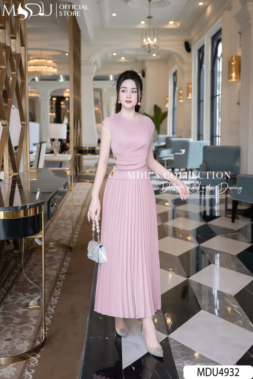 Những Kiểu Dáng Đầm Dự Tiệc Màu Hồng Phấn Đẹp Mê Hồn - Đầm Maxi Hồng Phấn