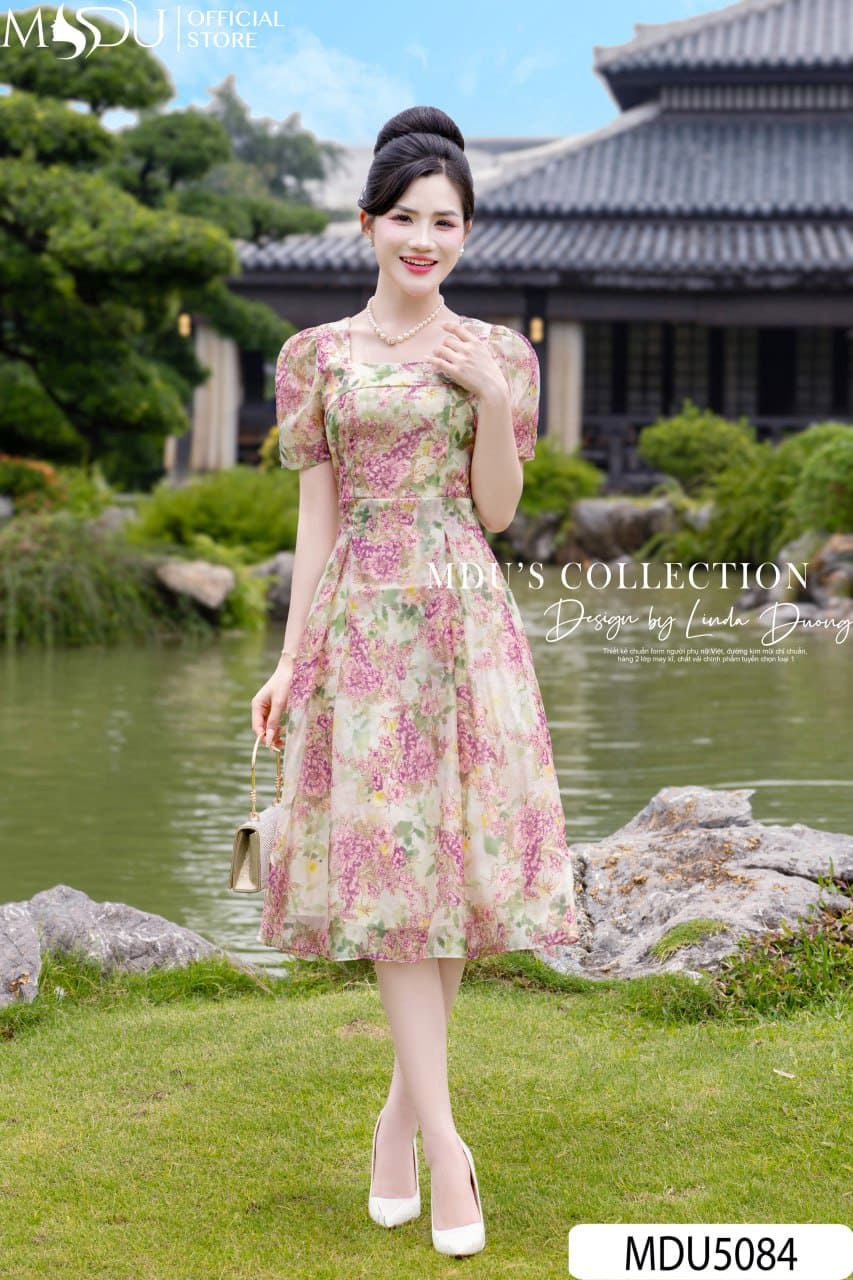 Váy dự tiệc cho người mập - Đầm maxi cạp cao 