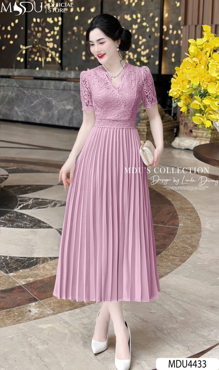 Các Mẫu Đầm Dự Tiệc Màu Hồng Pastel Đa Phong Cách - Váy Chữ A