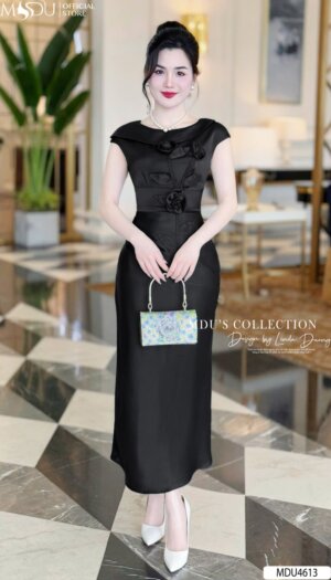 Váy Thiết Kế MDU4613 Ôm Body Đính Hoa Thủ Công Tinh Xảo