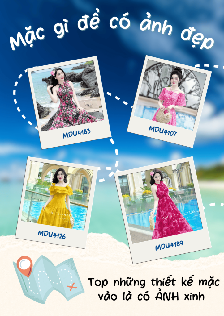 Trang Xanh Hien Dai Don Gian Du Lich Mua He Poster 2 1 Mdu Fashion