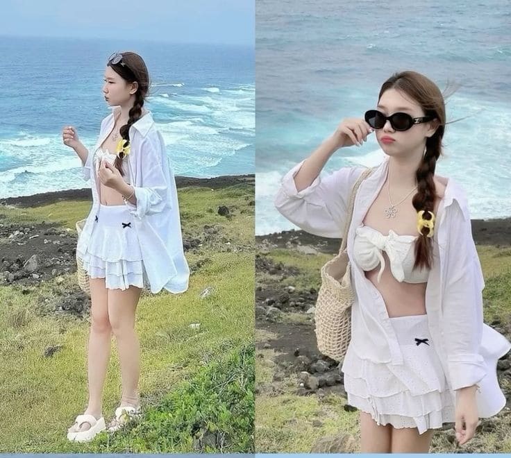 Layering Với Trang Phục Đi Biển Sống Ảo
