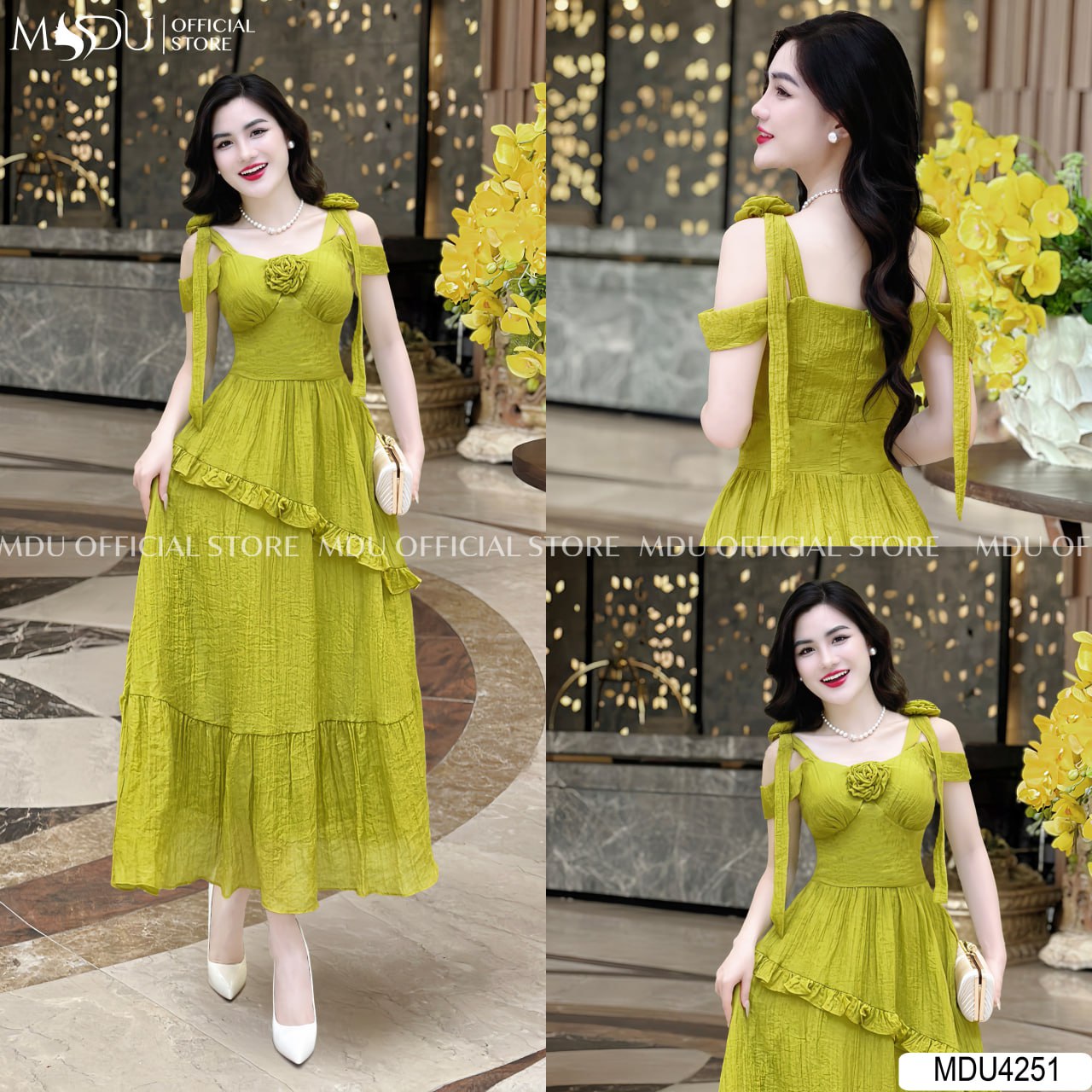 Cùng Linda Khám Phá Top 5 Mẫu Đầm Dài Đi Biển Đẹp Nhất Từ MDU Fashion - Đầm Dài Đi Biển Dáng Maxi 2 Dây
