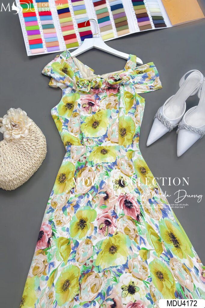 Đầm đi biển- Váy 2 dây cách điệu