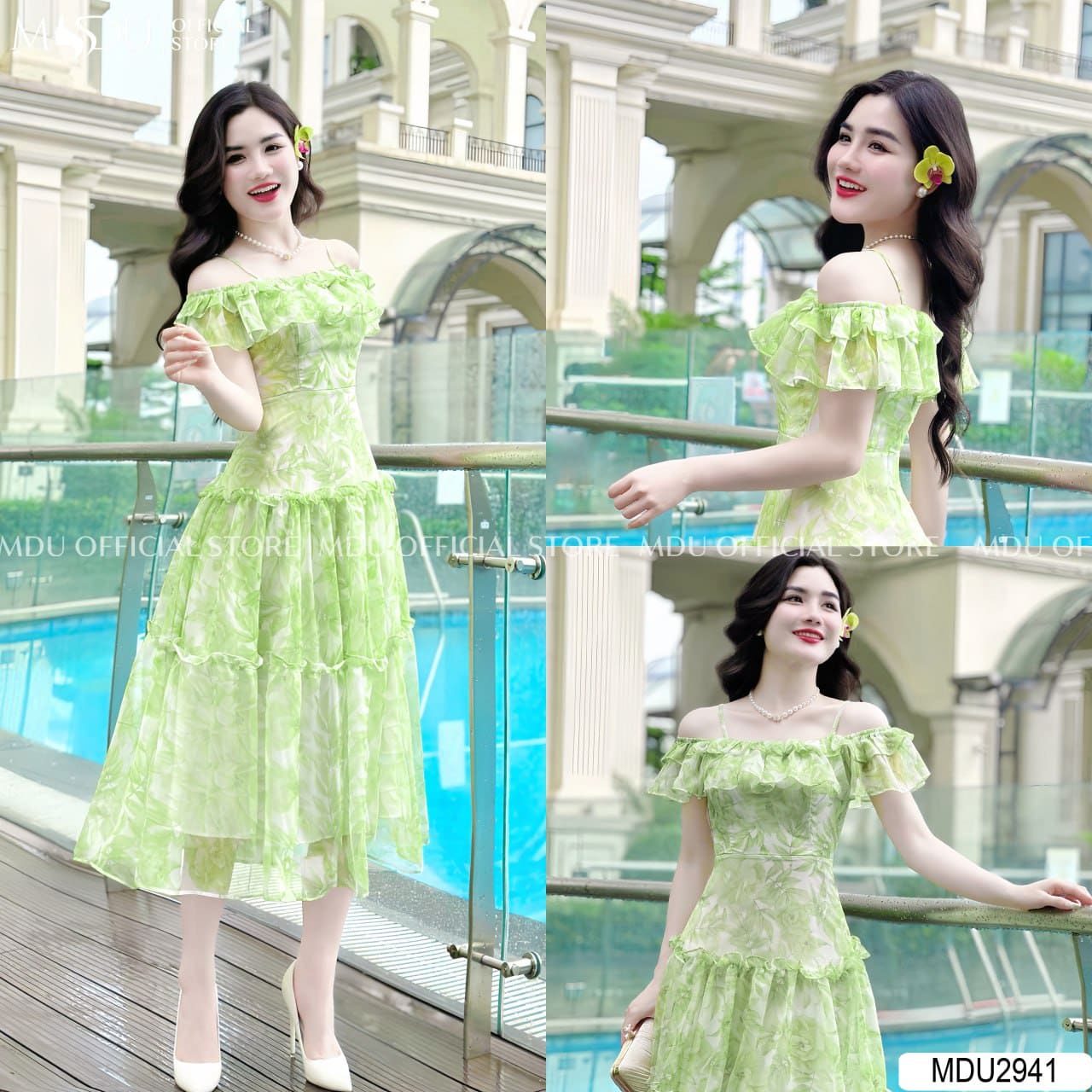 Top Mẫu Đầm Maxi Đi Biển Cách Điệu Đẹp Nhất Nhà MDU Fashion - Váy Maxi Trễ Vai
