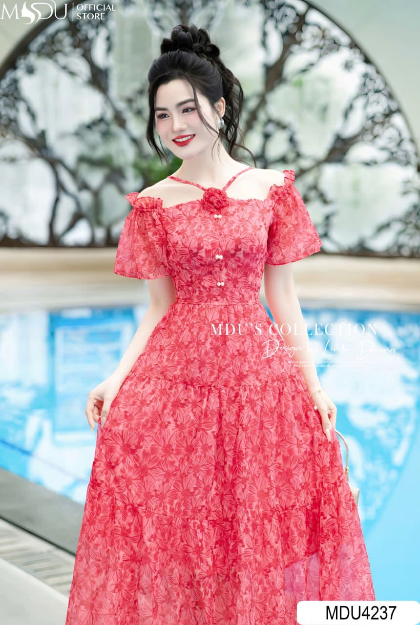 Top Mẫu Đầm Maxi Đi Biển Cách Điệu Đẹp Nhất Nhà MDU Fashion - Váy Maxi Tay Bồng