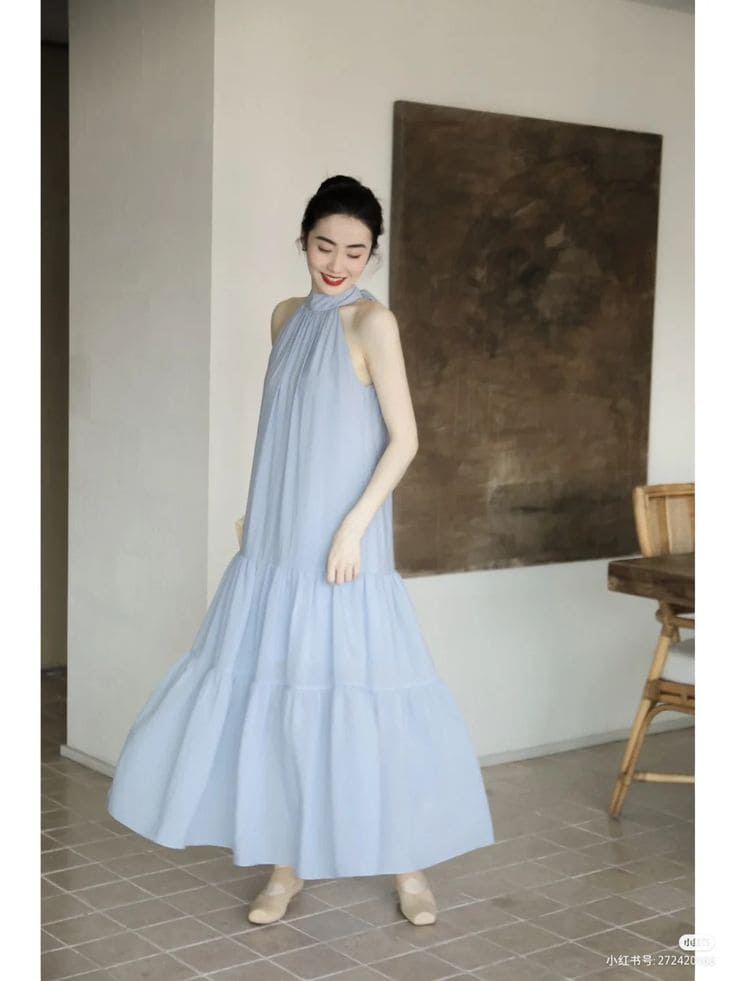 Top Mẫu Đầm Maxi Đi Biển Đẹp Lung Linh Cho Người Thấp - Đầm Maxi Dáng Mullet