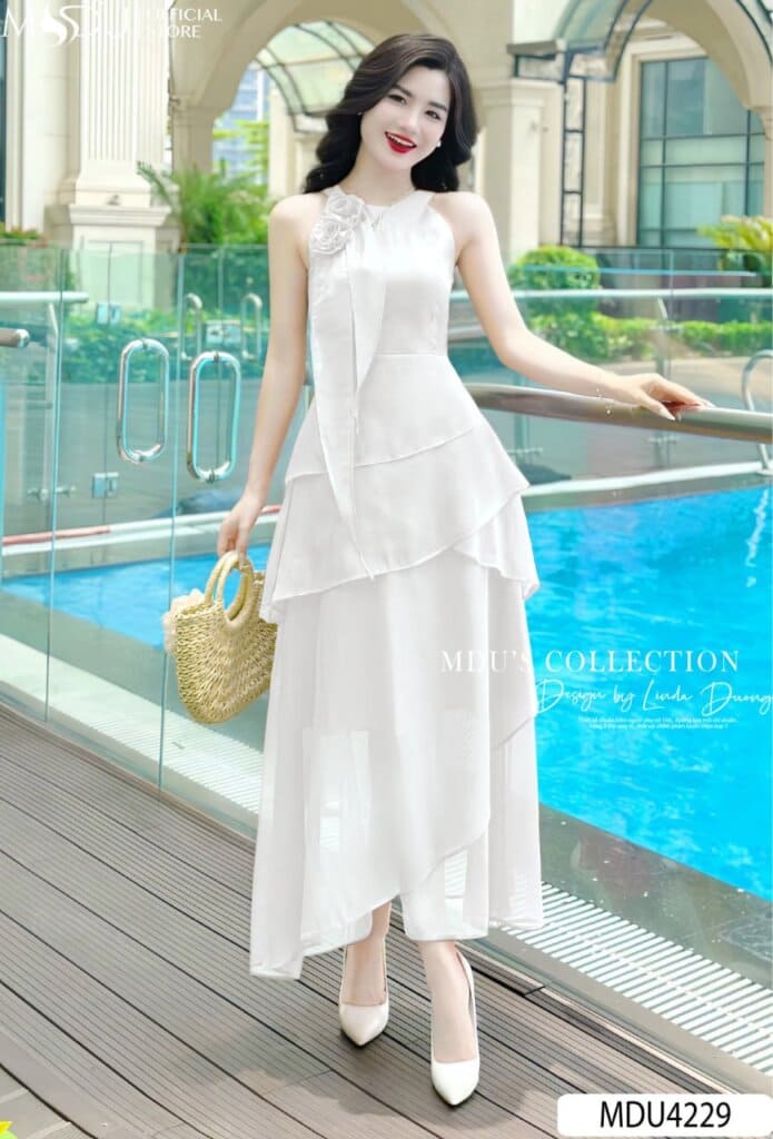 Đi biển mặc gì chụp hình đẹp - Váy maxi