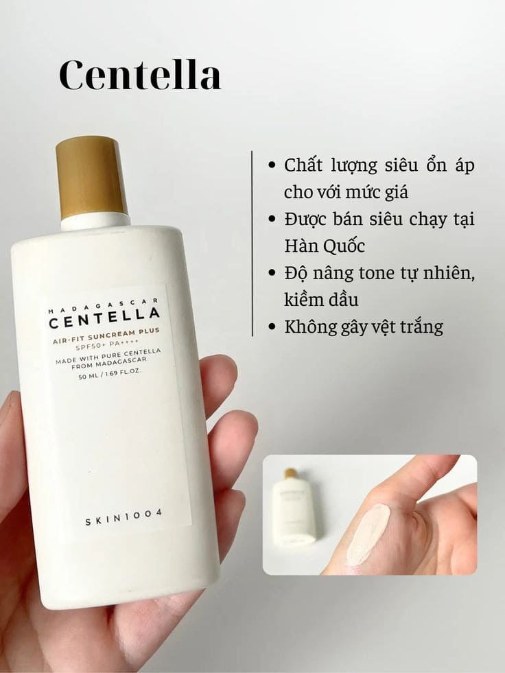 Top Kem Chống Nắng Đi Biển Đỉnh Cao Mình Đã Thử Và Mê - Centella