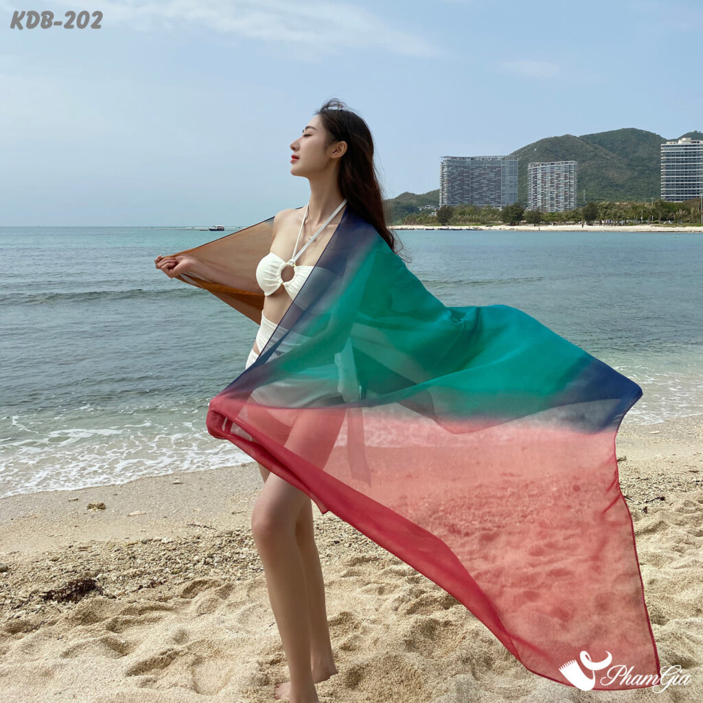 Khăn choàng đi biển - Khăn Ombre