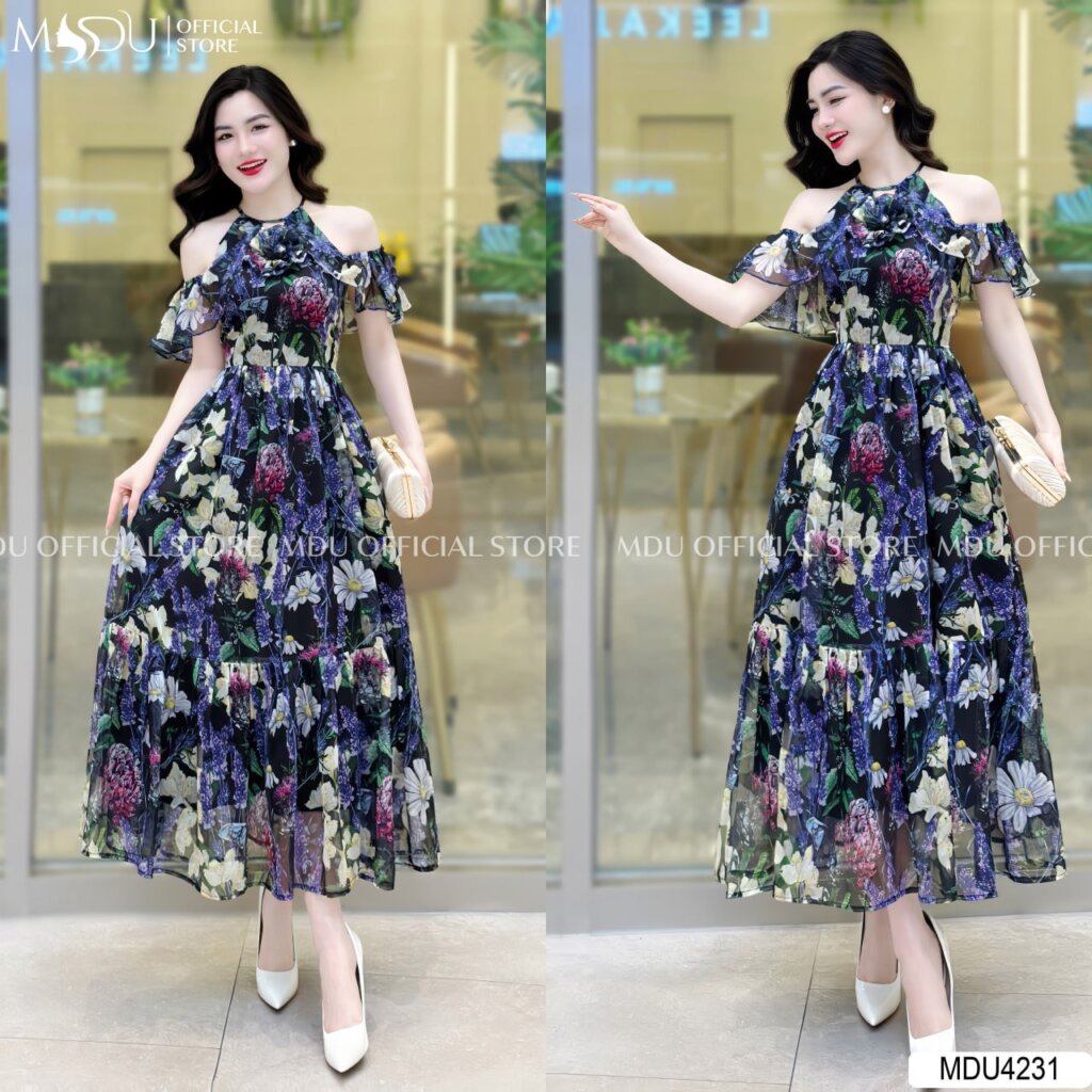 Váy Hoa Đi Biển- Váy Hoa Huyền Bí