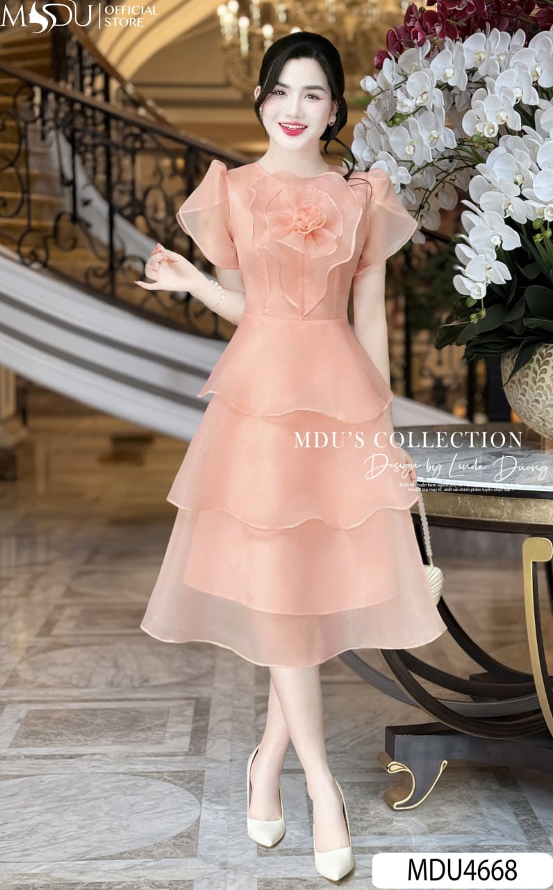 Váy Thiết Kế MDU4668 – Bay Bổng Và Kiêu Sa Cùng MDU Fashion