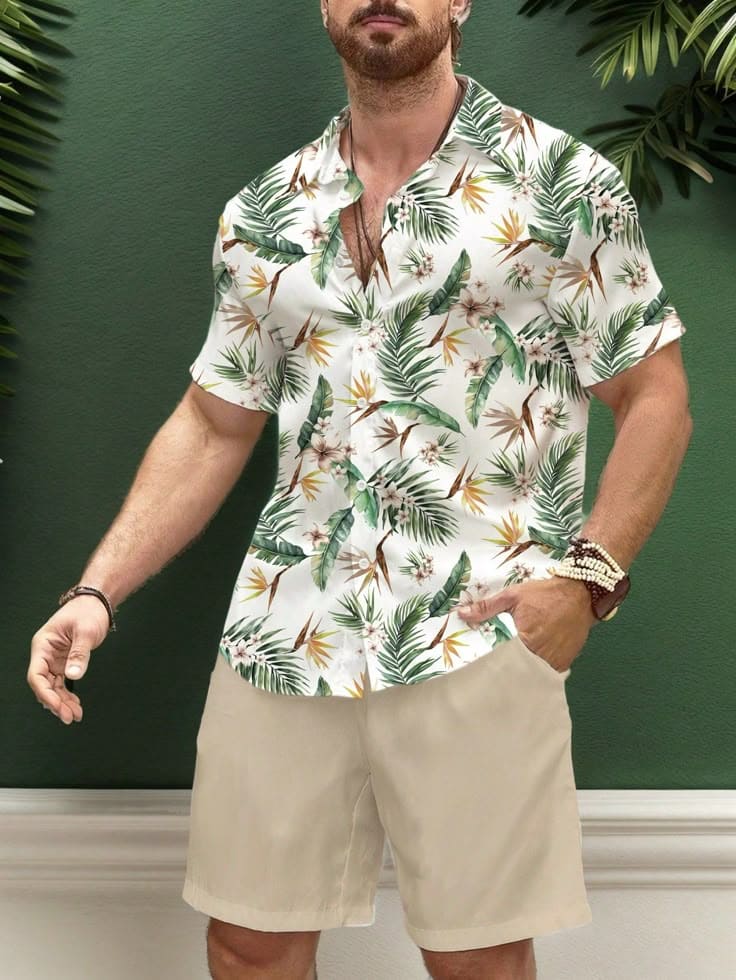 Xu Hướng Áo Sơ Mi Hoa Lá Đi Biển Năm 2025
