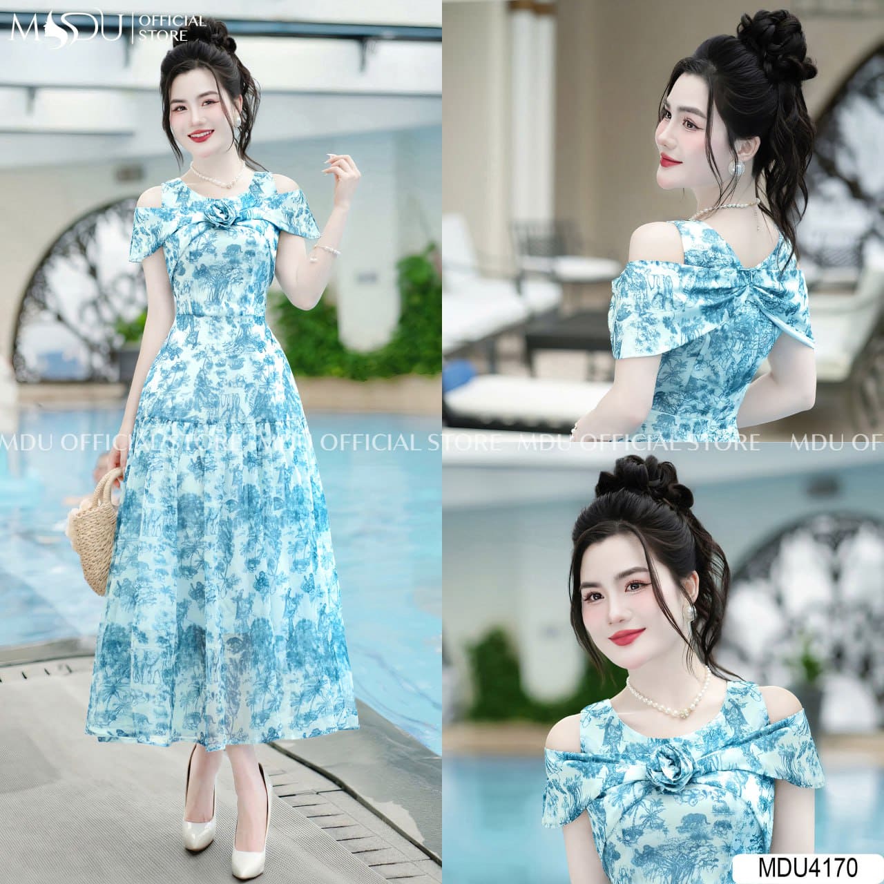 Các Kiểu Dáng Đầm Maxi Trễ Vai Đẹp Nhất - Dáng Chiết Eo