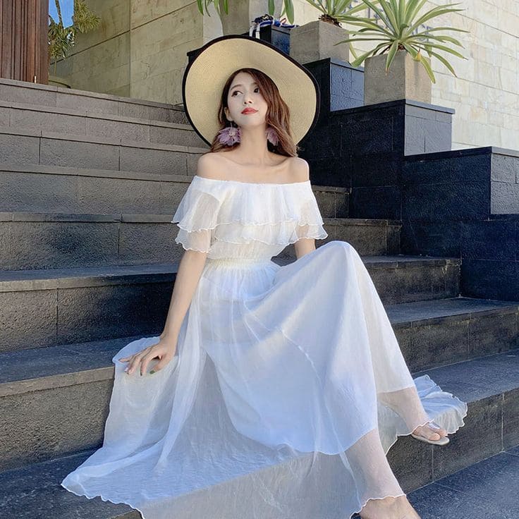 Chất Liệu Lý Tưởng Cho Đầm Maxi Trễ Vai Đi Biển - Lụa