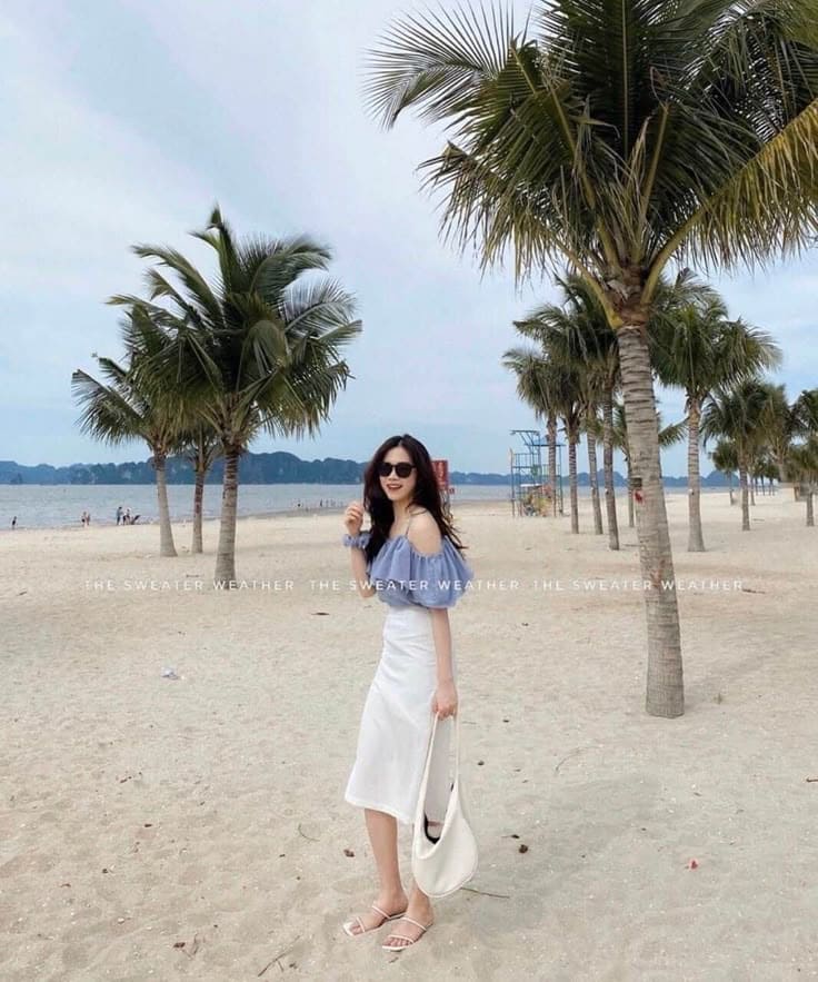 Các Kiểu Chân Váy Đi Biển Đẹp Mê Hồn - Chân Váy Midi