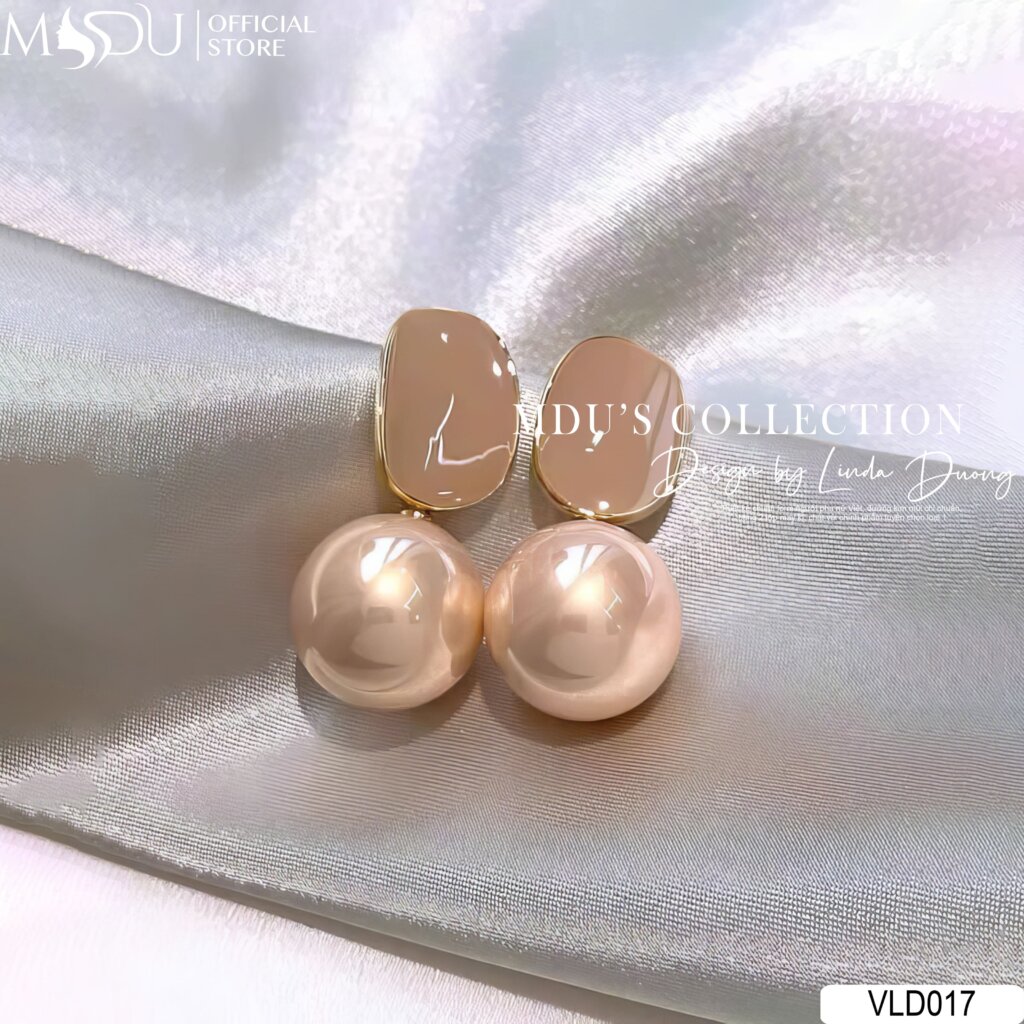 VLD017 – Bông Tai Ngọc Trai Bản Lớn Cá Tính & Thanh Lịch