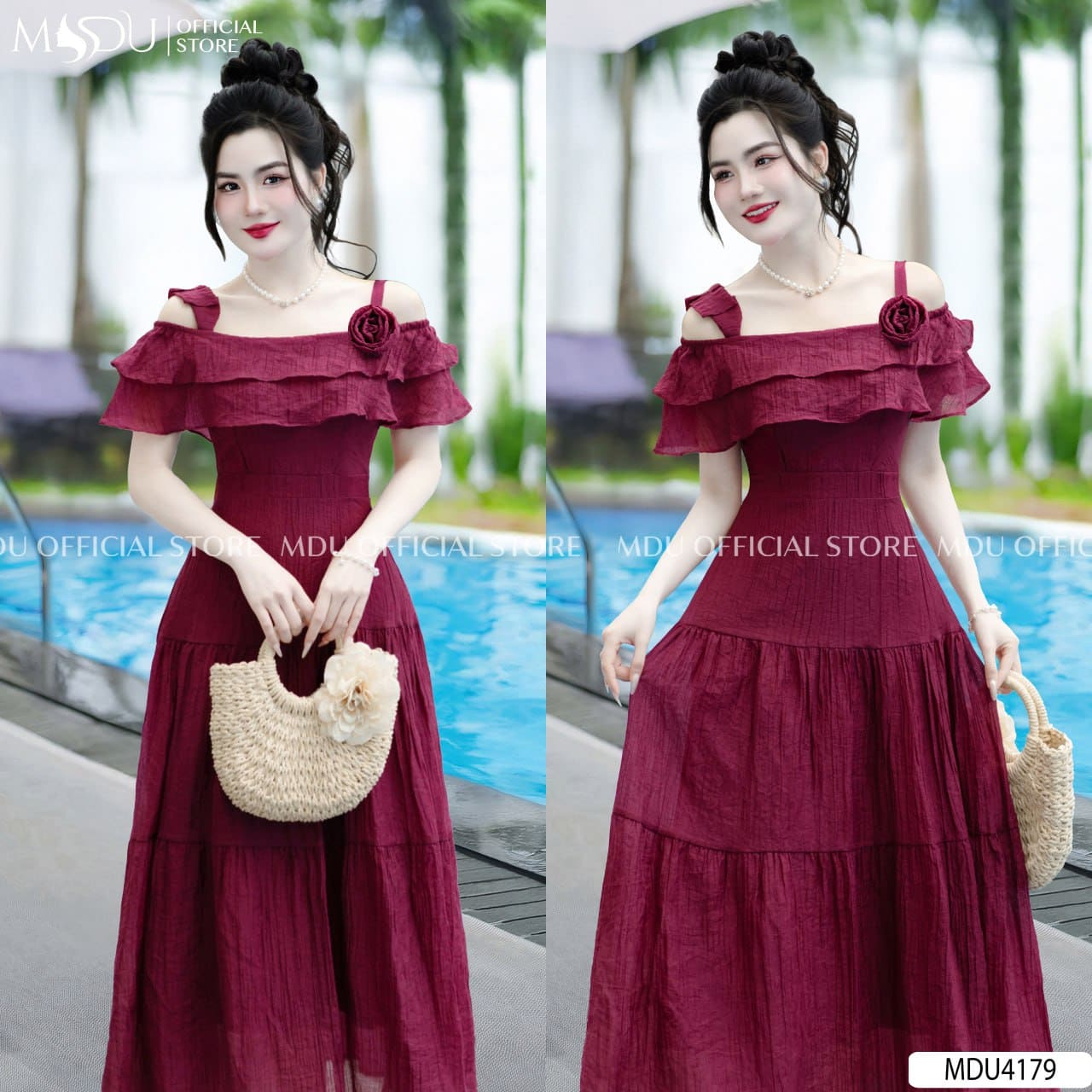 Các Kiểu Váy Đi Biển Phù Hợp Cho Người Thấp - Váy Trễ Vai Nữ Tính Quyến Rũ