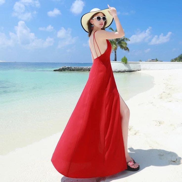 Cách Phối Đồ Với Váy Đi Biển Màu Đỏ - Bí Kíp Tỏa Sáng