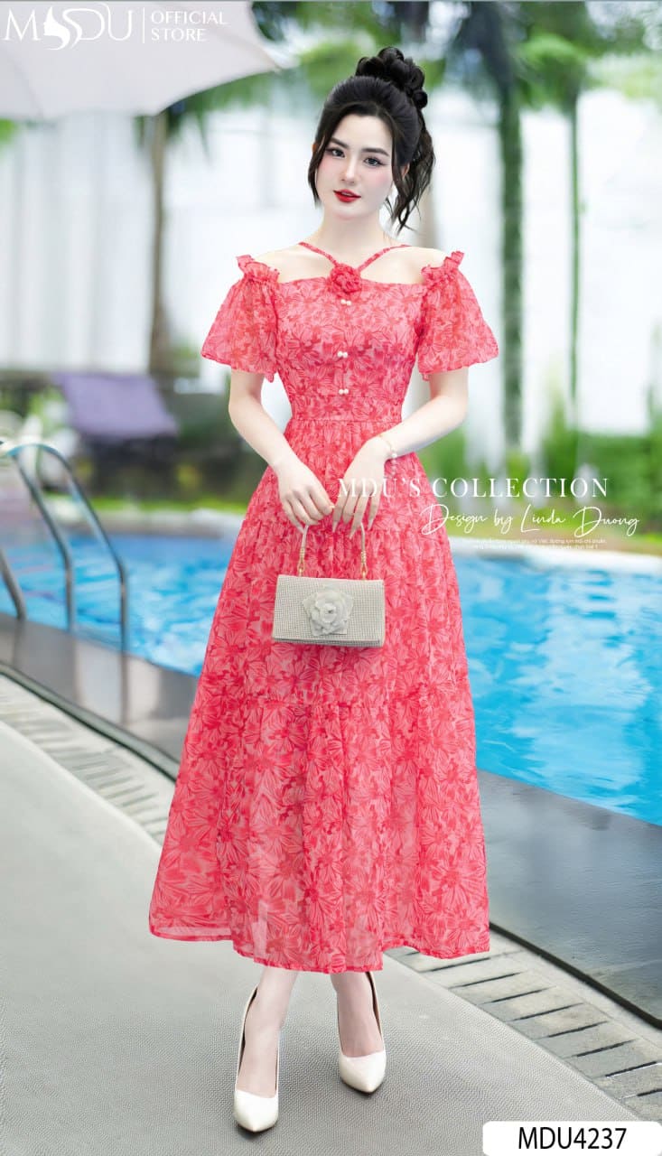 Chọn Váy Đi Biển Màu Đỏ Phù Hợp Vóc Dáng