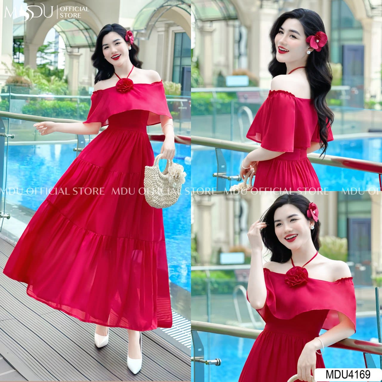 Các kiểu váy Đi Biển Màu Đỏ Đẹp Lung Linh - 