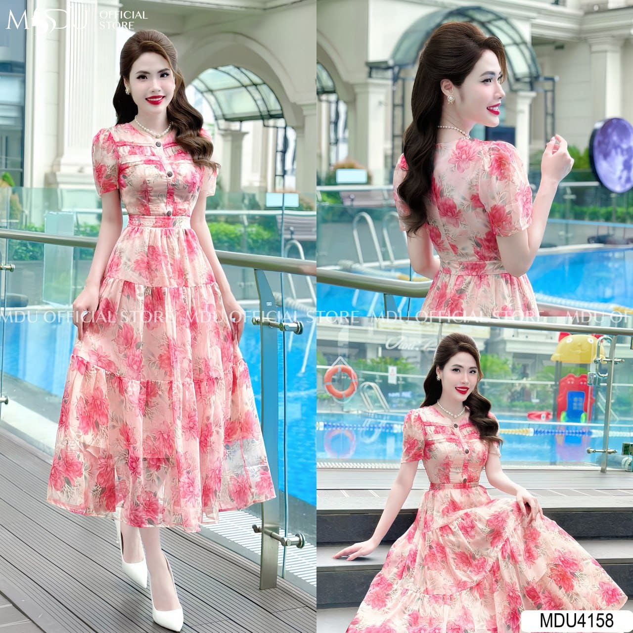 Các Kiểu Váy Đi Biển Màu Hồng Đẹp Nhất 2025 - Váy Hoa Màu Hồng