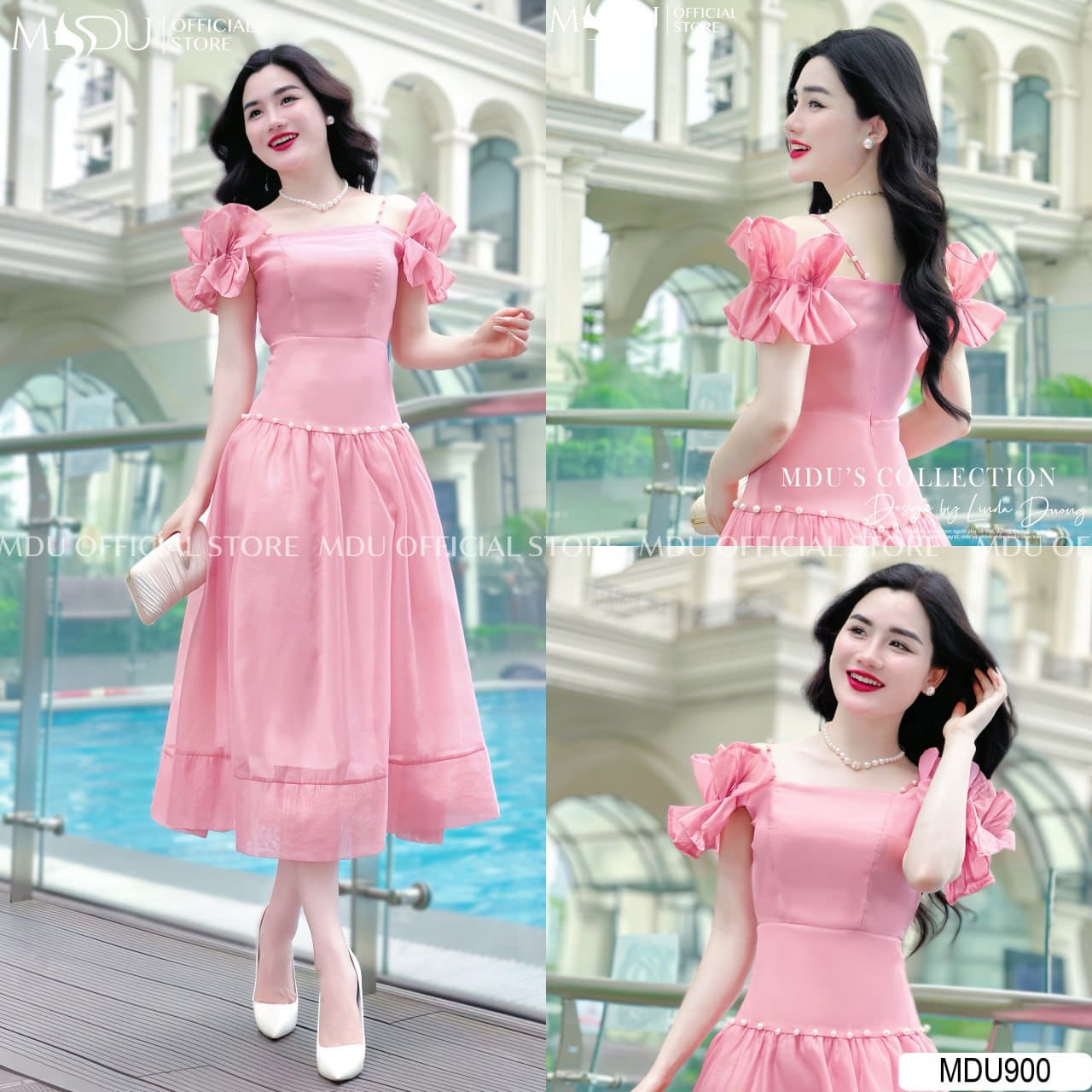 Bí Quyết Chọn Váy Đi Biển Màu Hồng Theo Vóc Dáng