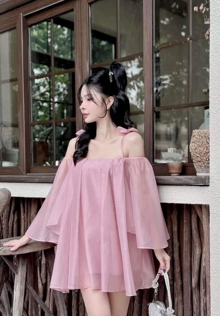 Các Kiểu Váy Đi Biển Màu Hồng Đẹp Nhất 2025 - Váy Babydoll Màu Hồng