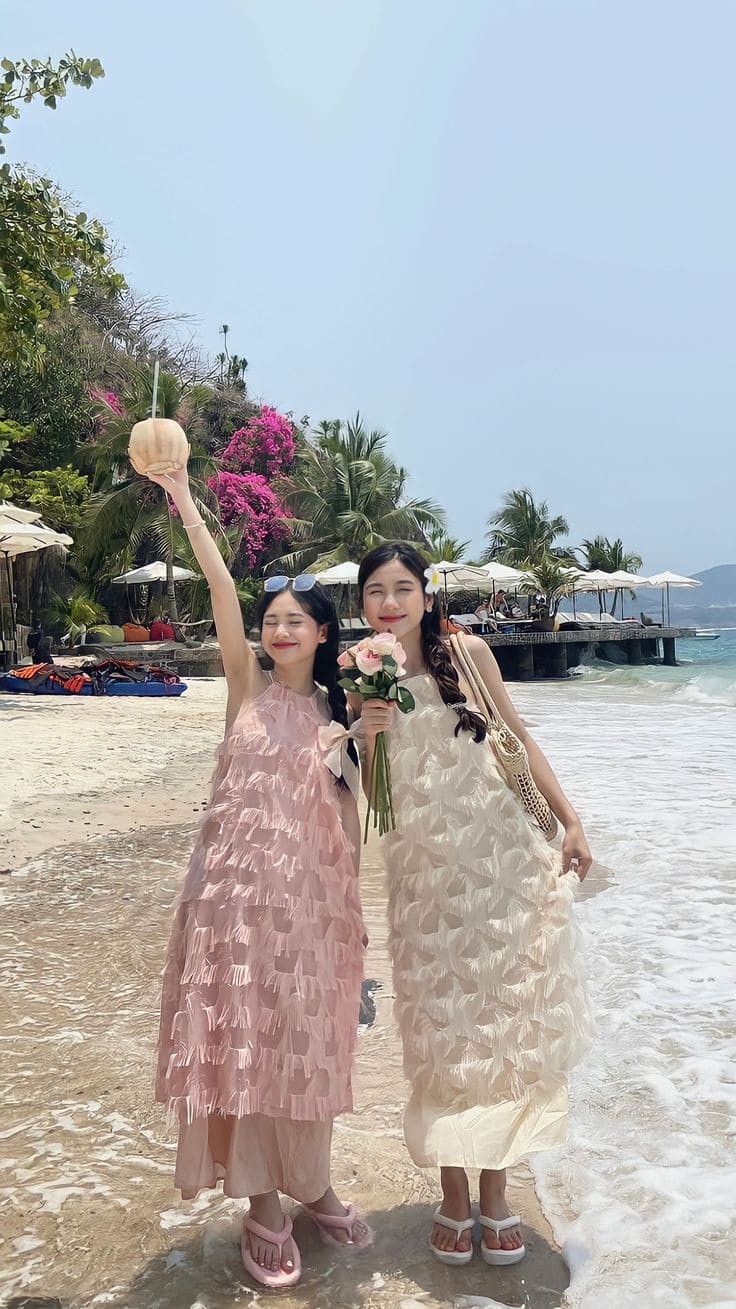 Phối Đồ Với Váy Đồng Phục Đi Biển Như Thế Nào - Giày Dép Hợp Gu