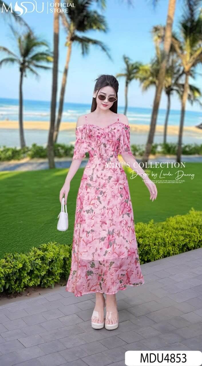 Top Mẫu Váy Maxi Đẹp Lung Linh Cho Người Béo Bụng - Váy Maxi Hai Dây
