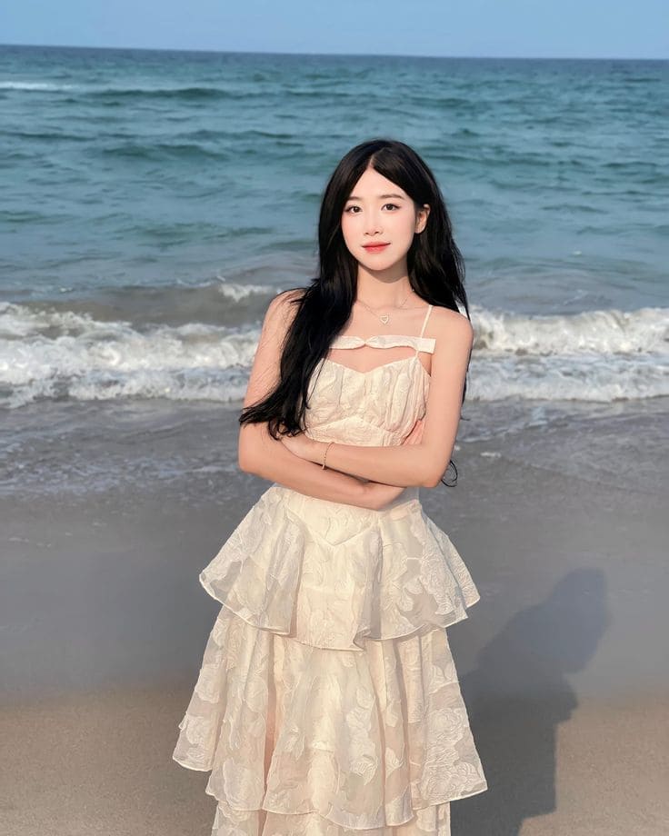 Các Kiểu Dáng Váy Maxi Đi Biển Hai Dây Hot Nhất - Váy Maxi Cúp Ngực Dây Nơ