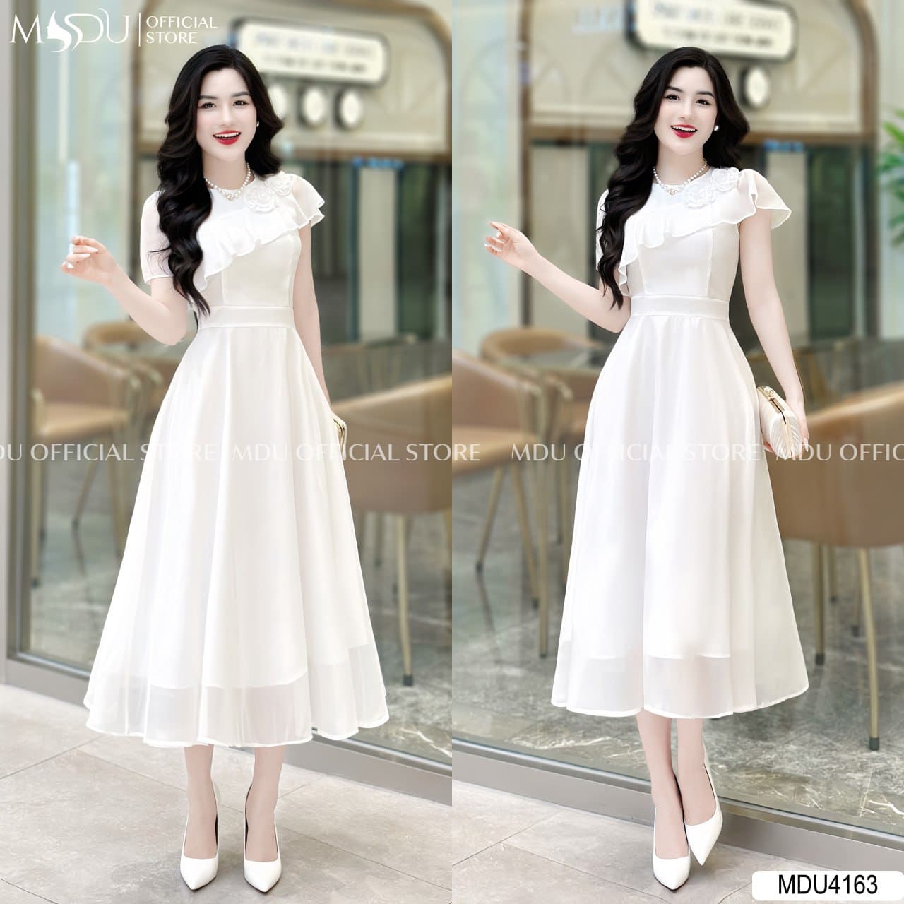 Mẹo Chọn Váy Maxi Đi Biển Màu Trắng Theo Dáng Người