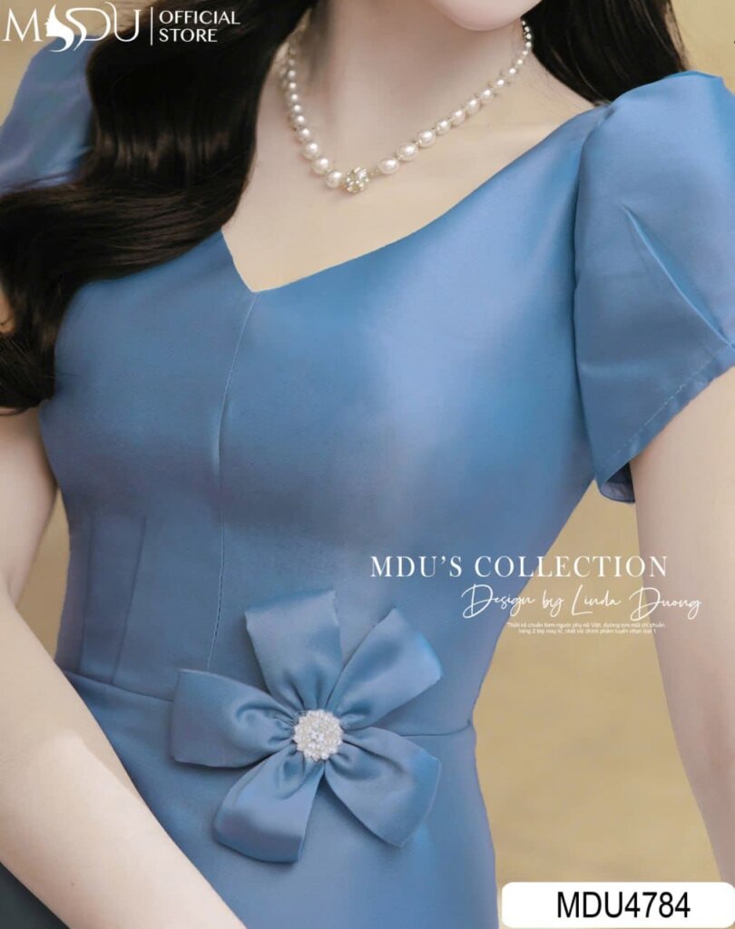 Váy Thiết Kế MDU4784 – Tafta Cao Cấp Thanh Lịch, Tôn Dáng Tự Nhiên