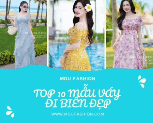 Xanh duong Bai bien Du lich Anh Ghep Mdu Fashion